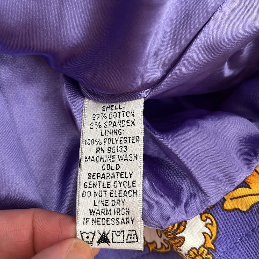 Vintage Linea by Louis Dell’Olio Cotton Paisley Blazer XL - Picture 5 of 11
